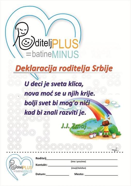 Deklaracija roditelj plus batine minus